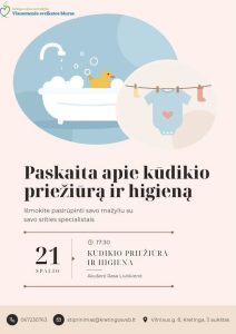 Kviečiame į paskaitą apie naujagimio ir kūdikio priežiūrą bei higieną
