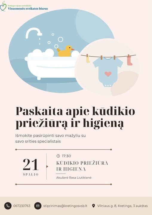 Kviečiame į paskaitą apie naujagimio ir kūdikio priežiūrą bei higieną